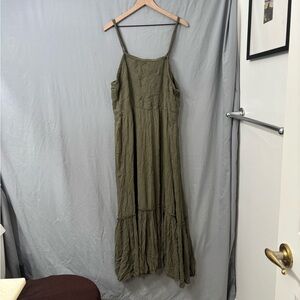 Roaman's Olive Green Maxi Dress